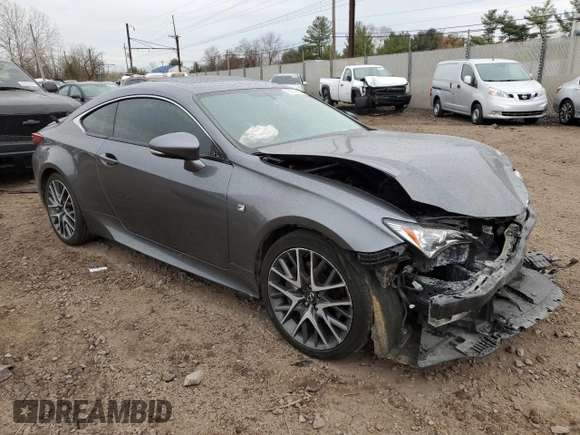 2017 Lexus RC with VIN JTHSM5BC6H5003385, listed as a Copart auction lot 83747414 with 76,861 mi miles and Salvage Title. Bid and sale history available at carsss.com. Image 4.