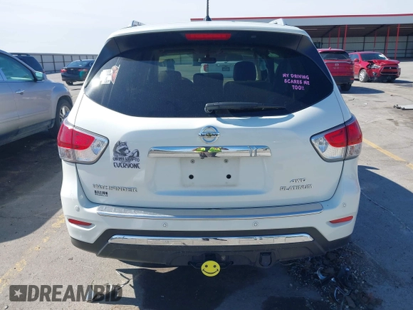 2015 Nissan Pathfinder SL with VIN 5N1AR2MM4FC707351, listed as a IAAI auction lot 42334235 with 124,017 mi miles and . Bid and sale history available at DreamBid. Image 16.