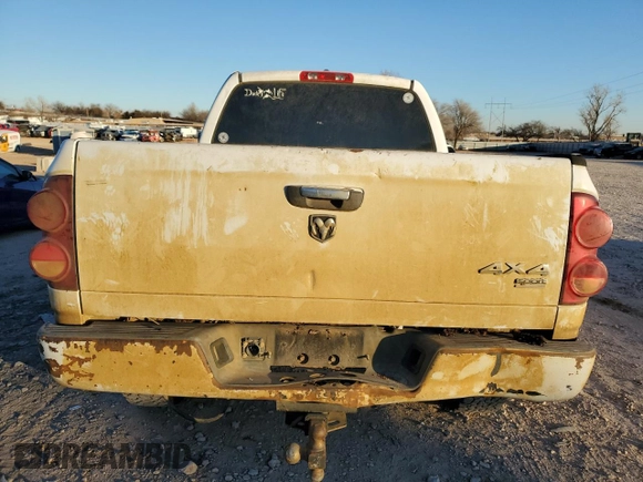 2007 Dodge Ram 2500 SLT with VIN 3D7KS28A17G796037, listed as a Copart auction lot 42055675 with 0 mi miles and Salvage Title. Bid and sale history available at carsss.com. Image 6.