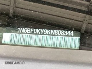 2019 Nissan NV Cargo SV с VIN 1N6BF0KY9KN808344, выставлен на аукционе IAAI как лот 42521060 с пробегом 148 741 миль миль и . История ставок и продаж доступна на DreamBid. Изображение 6.