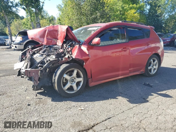 2009 Pontiac Vibe GT with VIN 5Y2SR67099Z462251, listed as a Copart auction lot 72962474 with 0 mi miles and Salvage Title. Bid and sale history available at carsss.com. Image 1.