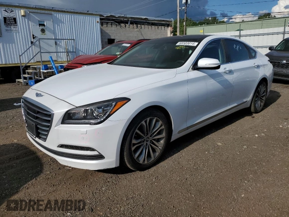 2015 Hyundai Genesis 3.8L with VIN KMHGN4JEXFU073049, listed as a Copart auction lot 68503014 with 113,609 mi miles and Salvage Title. Bid and sale history available at carsss.com. Image 1.