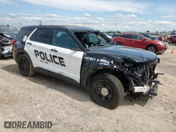 2024 Ford Explorer with VIN 1FM5K8AC9RGA77926, listed as a Copart auction lot 58482885 with 2,185 mi miles and Salvage title. Bid and sale history available at DreamBid. Image 4.