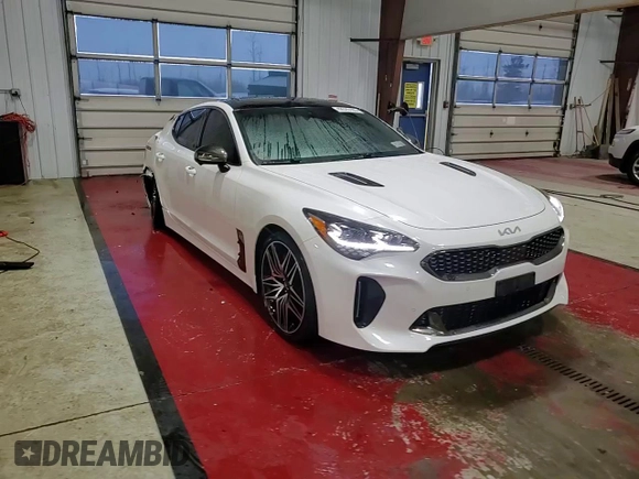 2022 Kia Stinger GT2 with VIN KNAE55LC8N6106126, listed as a Copart auction lot 42525165 with 49,829 mi miles and Salvage Title. Bid and sale history available at DreamBid. Image 14.