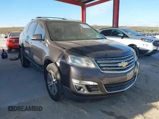 2015 Chevrolet Traverse LT z VIN 1GNKRHKD3FJ206601, wystawiony jako IAAI lot #41855672 z przebiegiem 156 105 mil mil oraz . Historia ofert i sprzedaży dostępna na DreamBid. Obrazek 1.
