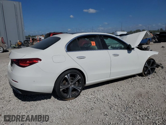 2023 Mercedes-Benz C 300 with VIN W1KAF4GB9PR087460, listed as a Copart auction lot 53152195 with Not provided miles and Salvage title. Bid and sale history available at DreamBid. Image 3.