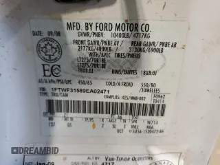 2009 Ford F-350 XL с VIN 1FTWF31589EA02471, выставлен на аукционе Copart как лот 42754885 с пробегом 255 155 миль миль и На запчасти • Non repairable. История ставок и продаж доступна на DreamBid. Изображение 13.
