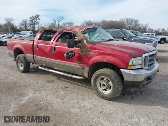 2002 Ford Super Duty F-250 XL with VIN 1FTNW21F32EB72189, listed as a IAAI auction lot 41724745 with 164,054 mi miles. Bid and sale history available at carsss.com. Image 1.