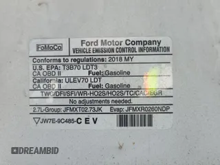 2018 Ford F-150 XL with VIN 1FTEX1EP5JKF37918, listed as a IAAI auction lot 42774232 with 91,917 mi miles and . Bid and sale history available at DreamBid. Image 10.