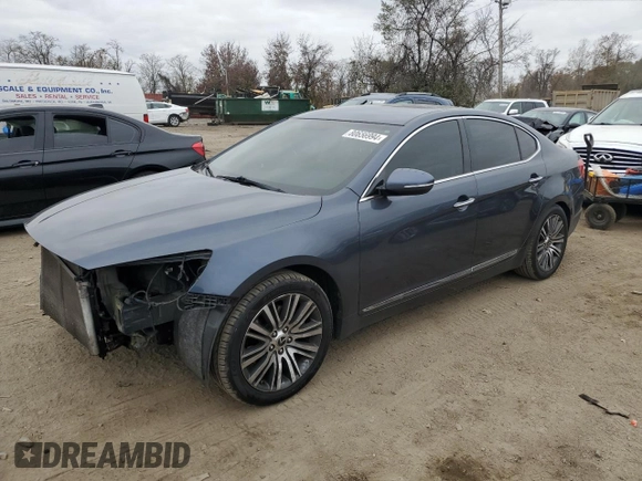 2015 Kia Cadenza Premium with VIN KNALN4D73F5178765, listed as a Copart auction lot 80656994 with 127,085 mi miles and Salvage Title. Bid and sale history available at carsss.com. Image 1.