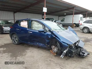 2022 Nissan LEAF SV with VIN 1N4AZ1CV6NC552475, listed as a IAAI auction lot 41158658 with 20,231 mi miles and . Bid and sale history available at DreamBid. Image 1.