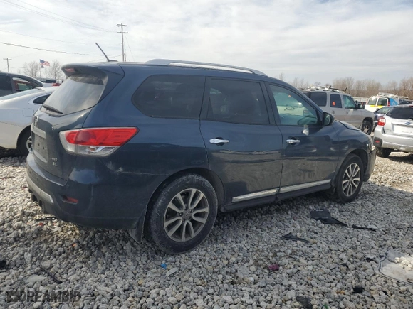 2014 Nissan Pathfinder Platinum with VIN 5N1AR2MM8EC658301, listed as a Copart auction lot 50062445 with 217,085 mi miles and Clean Title. Bid and sale history available at carsss.com. Image 3.