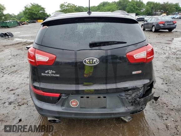 2012 Kia Sportage SX with VIN KNDPCCA60C7280931, listed as a Copart auction lot 60897545 with 136,903 mi miles and Salvage title. Bid and sale history available at DreamBid. Image 6.