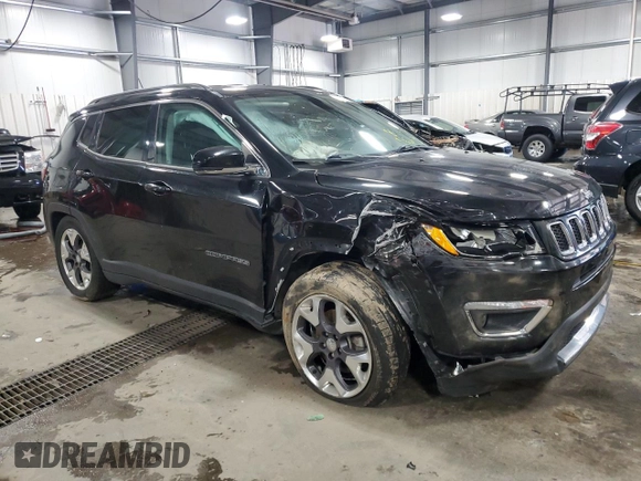2020 Jeep Compass Limited with VIN 3C4NJCCB2LT169140, listed as a Copart auction lot 58001495 with 97,379 mi miles and Salvage title. Bid and sale history available at DreamBid. Image 4.