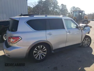 2020 Nissan Armada SV with VIN JN8AY2ND3LX017458, listed as a Copart auction lot 89367025 with 114,191 mi miles and Salvage Title. Bid and sale history available at carsss.com. Image 3.
