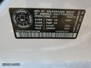 2014 Volkswagen Passat SEL Premium with VIN 1VWCS7A36EC062465, listed as a Copart auction lot 66998344 with 210,744 mi miles and Salvage Title. Bid and sale history available at carsss.com. Image 13.