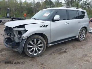 2012 Infiniti QX56 8-passenger with VIN JN8AZ2NC5C9317396, listed as a IAAI auction lot 41879874 with 233,064 mi miles. Bid and sale history available at carsss.com. Image 19.
