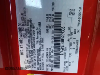 2017 Ford Mustang EcoBoost with VIN 1FA6P8TH8H5209335, listed as a Copart auction lot 88144305 with 60,198 mi miles and Salvage title. Bid and sale history available at DreamBid. Image 13.