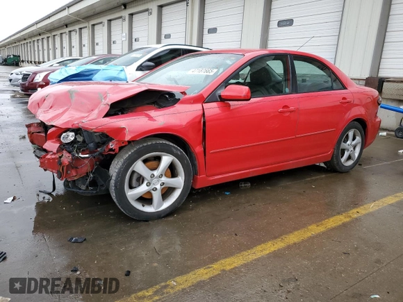 2008 Mazda 6 i Sport VE with VIN 1YVHP80C785M45688, listed as a Copart auction lot 47187665 with 137,205 mi miles and Salvage Title. Bid and sale history available at carsss.com. Image 1.
