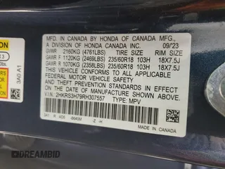 2024 Honda CR-V EX-L with VIN 2HKRS3H79RH307557, listed as a Copart auction lot 45335745 with 11,583 mi miles and Salvage Title. Bid and sale history available at DreamBid. Image 13.
