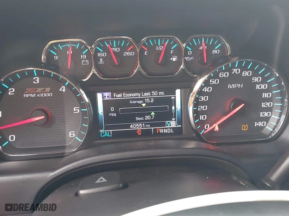 2017 Chevrolet Silverado 1500 LTZ with VIN 3GCUKSEJ0HG471081, listed as a IAAI auction lot 41126259 with 40,551 mi miles. Bid and sale history available at carsss.com. Image 7.