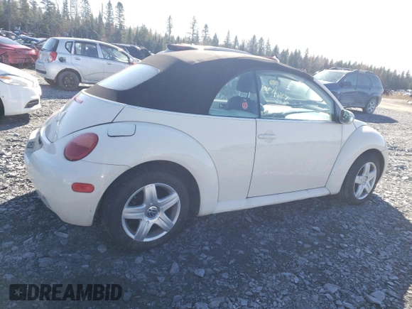 2005 Volkswagen Beetle with VIN 3VWCM21Y15M311018, listed as a Copart auction lot 77611914 with 187,498 mi miles and Salvage Title. Bid and sale history available at DreamBid. Image 3.