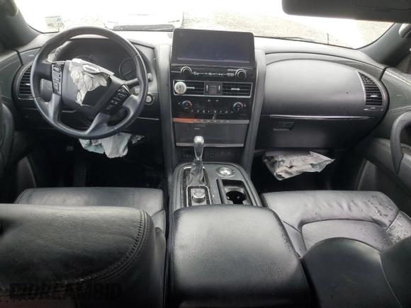 2021 Nissan Armada SL with VIN JN8AY2BA7M9372665, listed as a Copart auction lot 47843675 with 128,533 mi miles and Salvage Title. Bid and sale history available at carsss.com. Image 8.