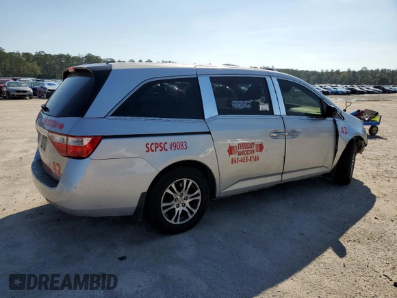 2012 Honda Odyssey EX-L with VIN 5FNRL5H61CB091175, listed as a Copart auction lot 80116294 with 315,023 mi miles and Salvage Title. Bid and sale history available at carsss.com. Image 3.