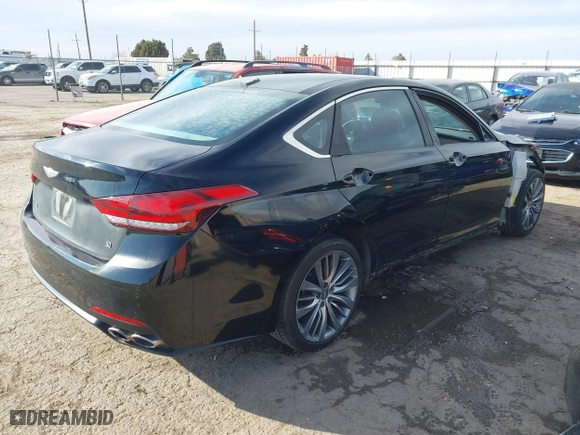 2015 Hyundai Genesis 5.0L with VIN KMHGN4JF5FU027850, listed as a IAAI auction lot 41634248 with 122,999 mi miles. Bid and sale history available at carsss.com. Image 4.