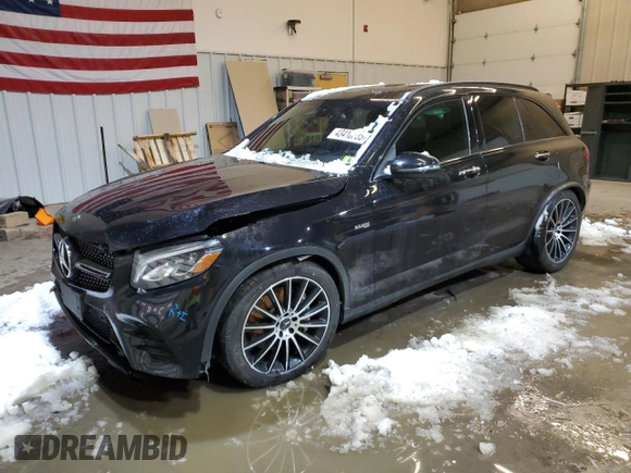2017 Mercedes-Benz GLC with VIN WDC0G6EB5HF281756, listed as a Copart auction lot 43410535 with 86,904 mi miles and Salvage Title. Bid and sale history available at carsss.com. Image 1.