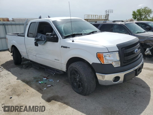 2014 Ford F-150 XL with VIN 1FTFX1CT1EKF80534, listed as a Copart auction lot 54909865 with 147,371 mi miles and Salvage title. Bid and sale history available at DreamBid. Image 4.