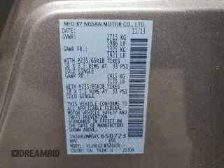 2014 Nissan Pathfinder SL with VIN 5N1AR2MM5EC650723, listed as a Copart auction lot 57839775 with 148,951 mi miles and Clean title. Bid and sale history available at DreamBid. Image 13.