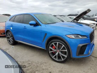 2023 Jaguar F-Pace SVR with VIN SADCZ2EE7PA704045, listed as a Copart auction lot 75995704 with Not Provided miles and Non Repairable. Bid and sale history available at DreamBid. Image 4.