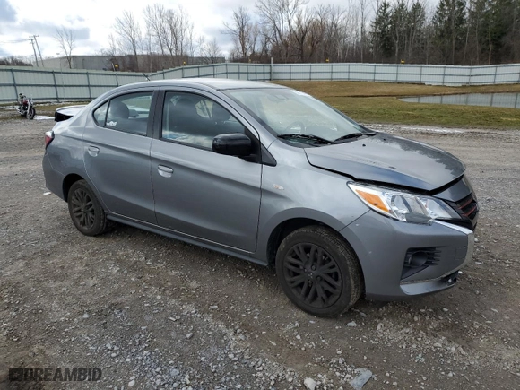 2022 Mitsubishi Mirage G4 ES with VIN ML32FUFJXNHF04844, listed as a Copart auction lot 50119745 with 34,620 mi miles and Salvage Title. Bid and sale history available at carsss.com. Image 4.
