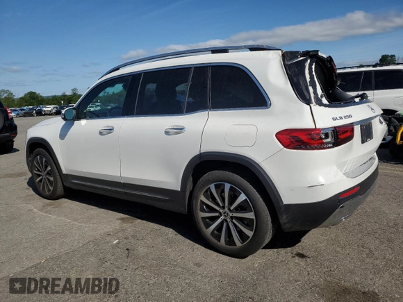 2021 Mercedes-Benz GLB 250 z VIN W1N4M4HB5MW101355, wystawiony jako Copart lot #57810035 z przebiegiem 32 432 mil mil oraz Szkoda całkowita • Salvage title. Historia ofert i sprzedaży dostępna na DreamBid. Obrazek 2.