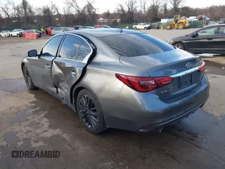 2019 Infiniti Q50 3.0t LUXE with VIN JN1EV7AR7KM559508, listed as a IAAI auction lot 41568575 with 21,921 mi miles. Bid and sale history available at carsss.com. Image 3.