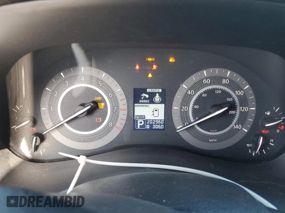 2011 Infiniti QX56 7-passenger with VIN JN8AZ2NE7B9005600, listed as a Copart auction lot 50741225 with 202,960 mi miles and Salvage Title. Bid and sale history available at carsss.com. Image 9.