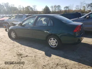 2001 Honda Civic DX with VIN 2HGES16231H525518, listed as a Copart auction lot 80612734 with 185,661 mi miles and Salvage Title. Bid and sale history available at carsss.com. Image 2.