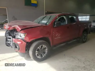 2021 Chevrolet Colorado 4WD Z71 z VIN 1GCGTDEN5M1227587, wystawiony jako Copart lot #47032485 z przebiegiem 52 821 mil mil oraz Szkoda całkowita • Salvage title. Historia ofert i sprzedaży dostępna na DreamBid. Obrazek 1.