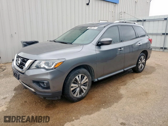 2019 Nissan Pathfinder SV with VIN 5N1DR2MM0KC598071, listed as a Copart auction lot 53110345 with 100,028 mi miles and Clean title. Bid and sale history available at DreamBid. Image 1.