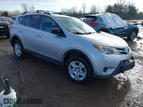 2015 Toyota RAV4 LE with VIN JTMBFREV3FJ039331, listed as a IAAI auction lot 41650536 with 155,127 mi miles. Bid and sale history available at carsss.com. Image 1.