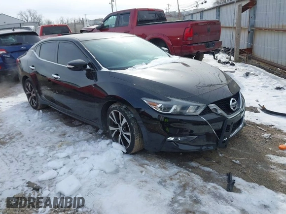 2018 Nissan Maxima SV with VIN 1N4AA6AP5JC384119, listed as a IAAI auction lot 41353069 with 97,136 mi miles. Bid and sale history available at carsss.com. Image 1.