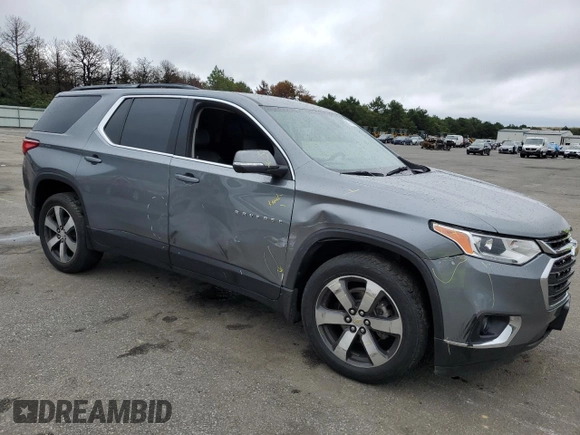2021 Chevrolet Traverse LT Leather with VIN 1GNEVHKW2MJ140601, listed as a Copart auction lot 65376624 with 57,276 mi miles and Salvage Title. Bid and sale history available at carsss.com. Image 4.