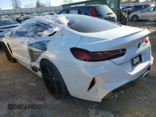 2020 BMW M8 with VIN WBSAE0C08LCD34180, listed as a Copart auction lot 59950634 with 24,898 mi miles and Salvage Title. Bid and sale history available at carsss.com. Image 2.