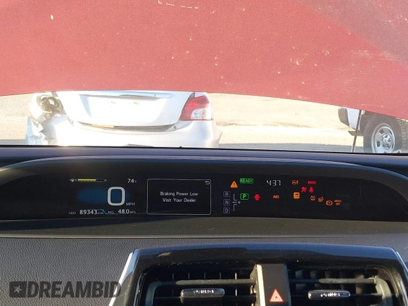 2017 Toyota Prius Two with VIN JTDKBRFU7H3571044, listed as a IAAI auction lot 41625663 with 89,343 mi miles and . Bid and sale history available at carsss.com. Image 7.