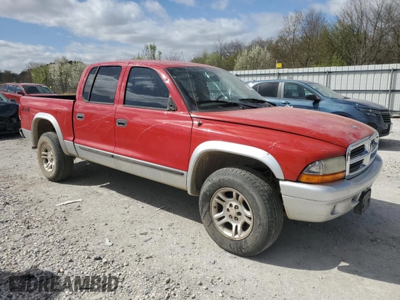 2004 Dodge Dakota SLT with VIN 1D7HG48N94S699411, listed as a Copart auction lot 49589665 with 178,200 mi miles and Salvage Title. Bid and sale history available at carsss.com. Image 4.