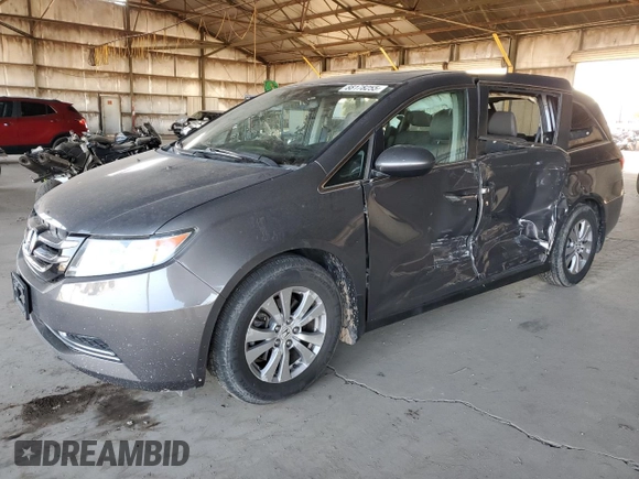 2014 Honda Odyssey EX-L with VIN 5FNRL5H61EB045056, listed as a Copart auction lot 88178255 with 112,464 mi miles and Salvage Title. Bid and sale history available at carsss.com. Image 1.