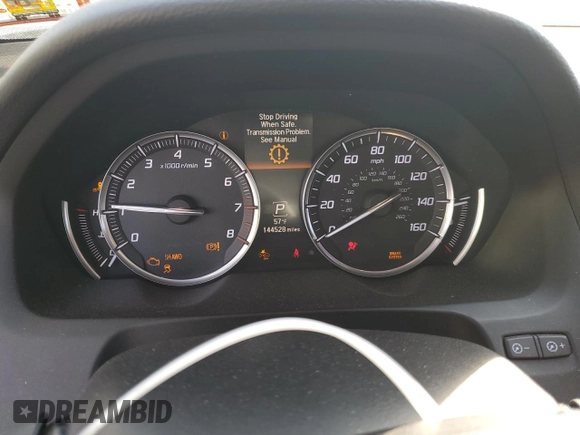 2016 Acura TLX Technology with VIN 19UUB3F57GA004598, listed as a Copart auction lot 46344685 with 144,528 mi miles and Salvage title. Bid and sale history available at DreamBid. Image 9.