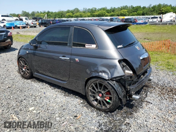 2015 FIAT 500 Abarth z VIN 3C3CFFFH1FT508103, wystawiony jako Copart lot #59267965 z przebiegiem 108 068 mil mil oraz Szkoda całkowita • Salvage title. Historia ofert i sprzedaży dostępna na DreamBid. Obrazek 2.