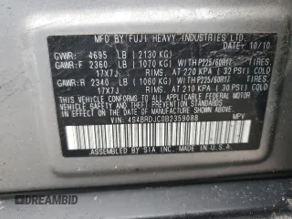 2011 Subaru Outback 3.6R Limited with VIN 4S4BRDJC0B2359088, listed as a Copart auction lot 87067214 with 159,256 mi miles and Salvage Title. Bid and sale history available at carsss.com. Image 12.